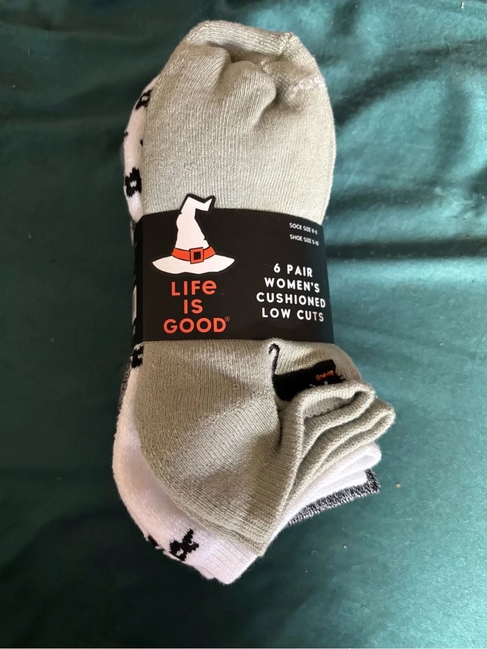 Life is Good Halloween socks. 6 pair New